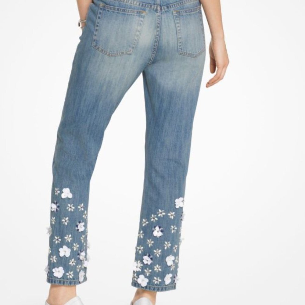 Michael‎ Kors - flower embellished crop jeans, 4 - Picture 14 of 14
